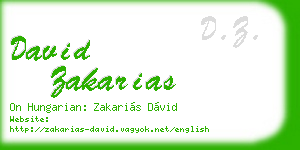 david zakarias business card